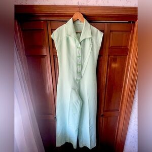 Tailored Spring Green Jumpsuit | Handmade 70’s Style Vintage